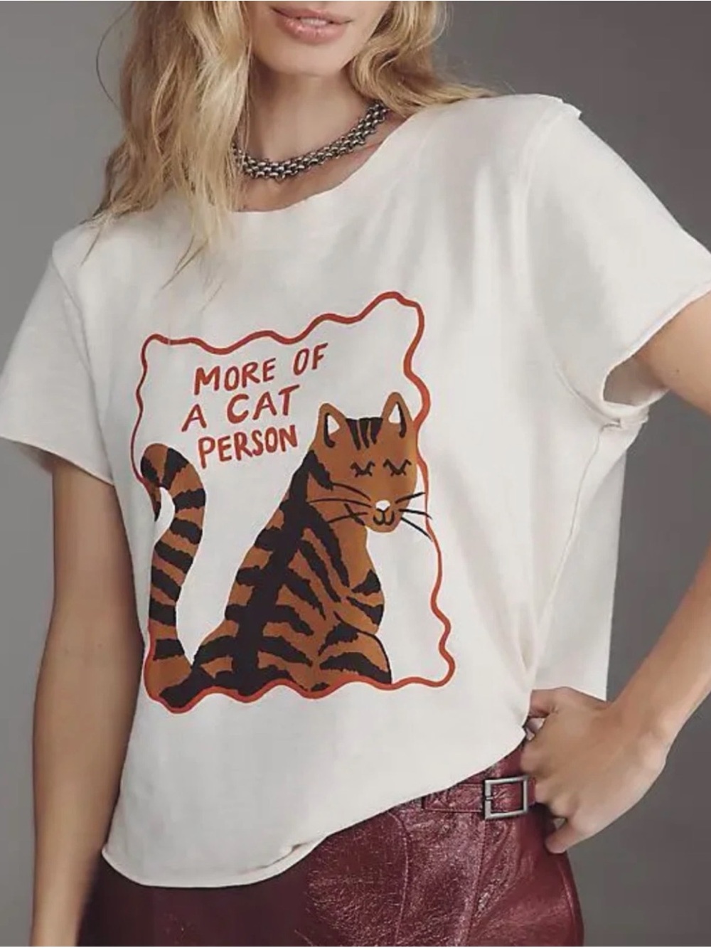 Anthropologie Womens Cat Graphic Tee, Cat Lady T-Shir, Maeve Graphic Tee, XL